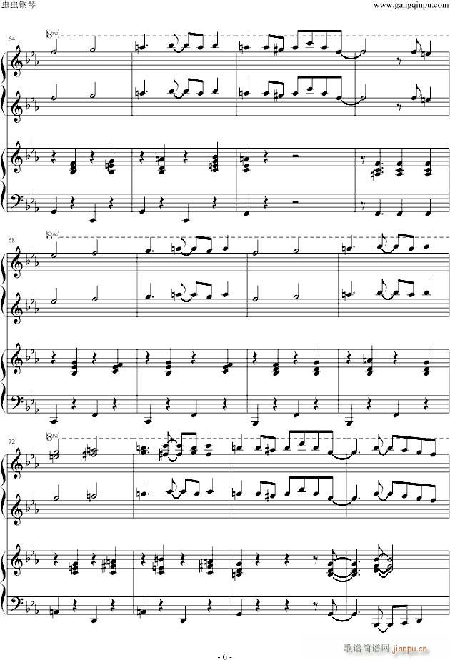 【小兔来了】，一首爵士插曲，四手联弹(钢琴谱)6