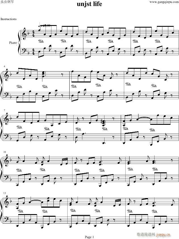 unjust(钢琴谱)1