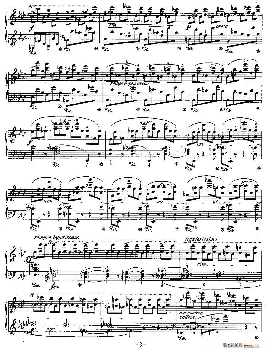 肖邦钢琴练习曲，Op.10之十(钢琴谱)3
