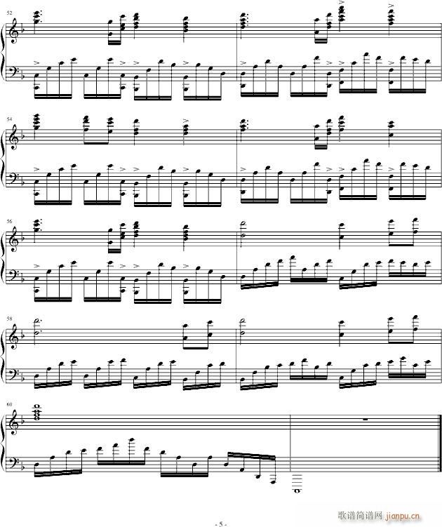 arrival to earth(钢琴谱)5