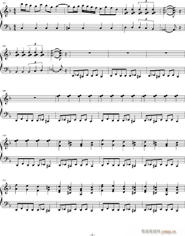 One Winged Angel(钢琴谱)6