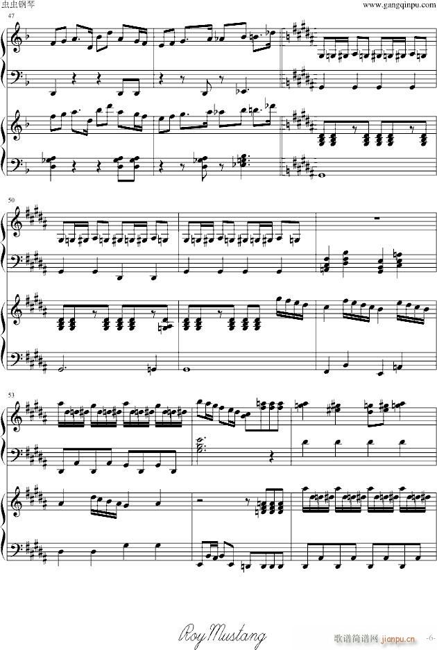 [鏡音雙子]trick(钢琴谱)6