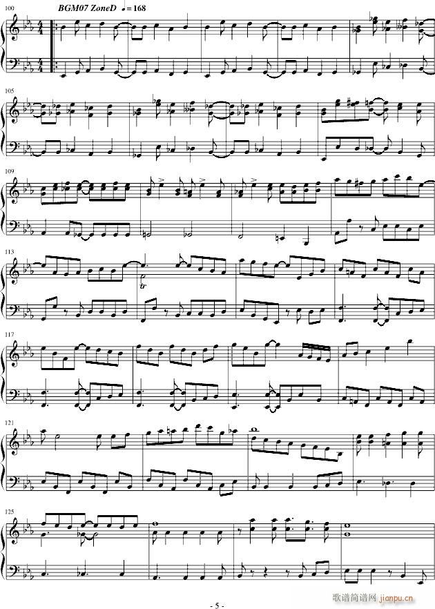 FC游戏松鼠音乐，你懂的(钢琴谱)5