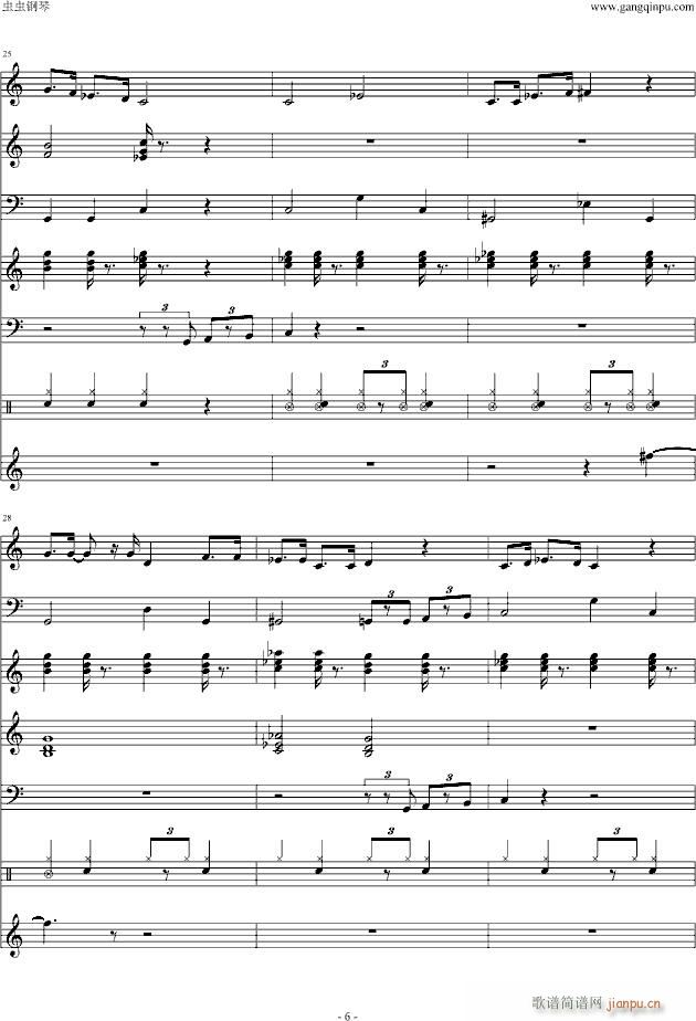 幽默－－鬼太郎(钢琴谱)6