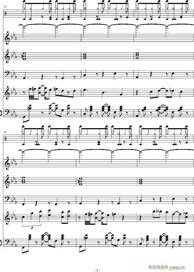 超級瑪莉歐(钢琴谱)3