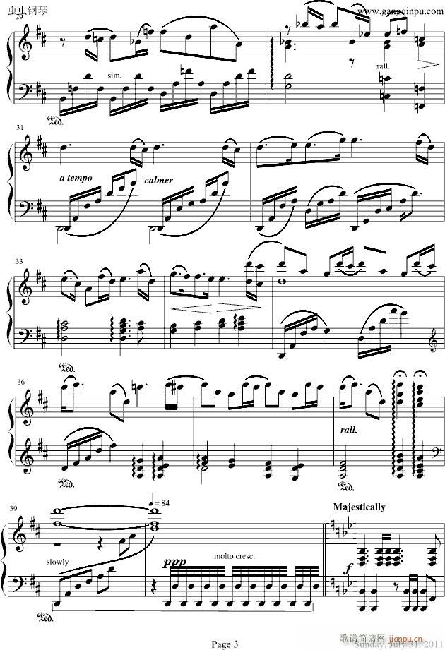 欢迎来到侏罗纪公园(钢琴谱)3