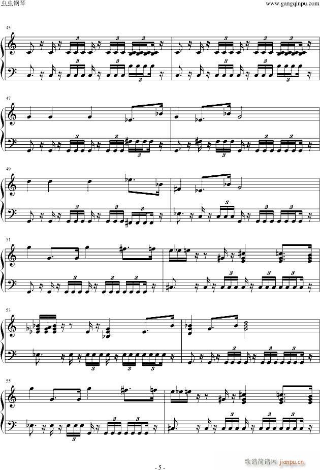 帝国进行曲(钢琴谱)5