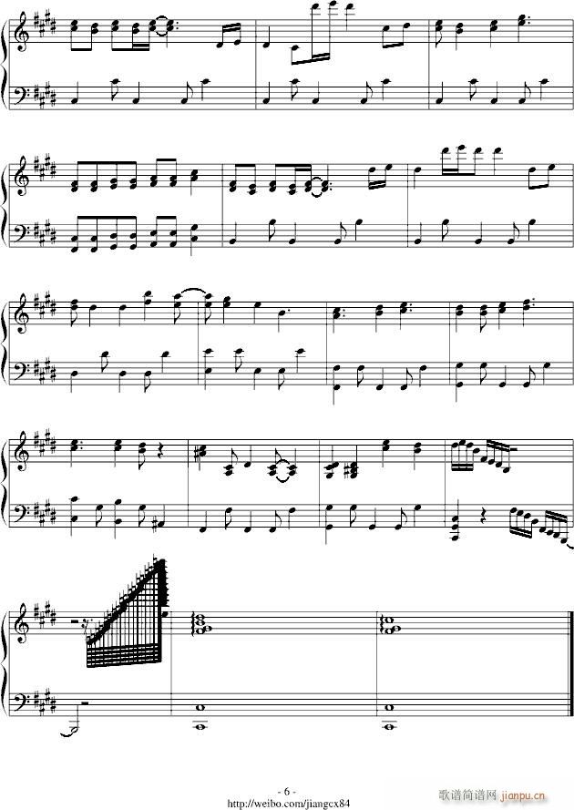 悲伤的天使(钢琴谱)6