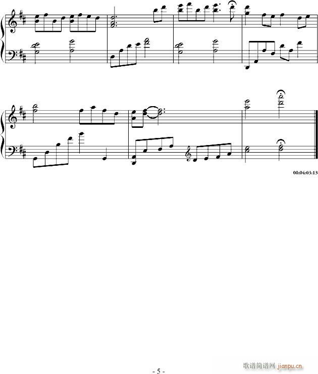 火烧云Evening(钢琴谱)5