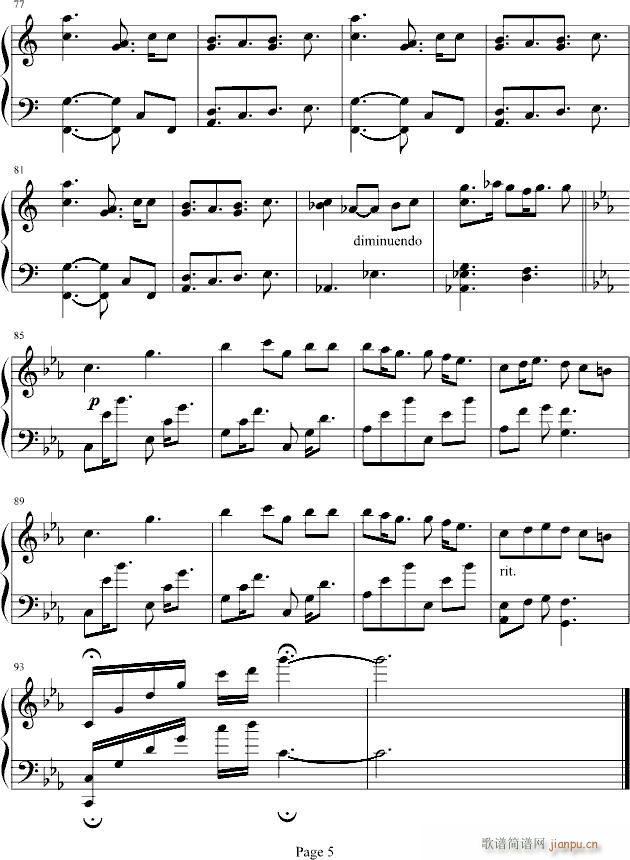 only hope(钢琴谱)5