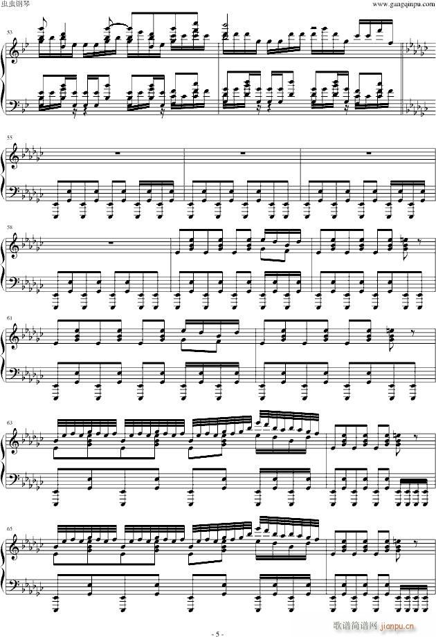 Bad Apple(钢琴谱)5