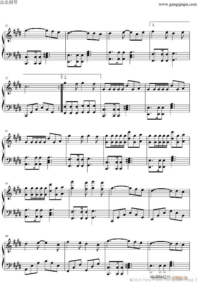 From The Inside(钢琴谱)3