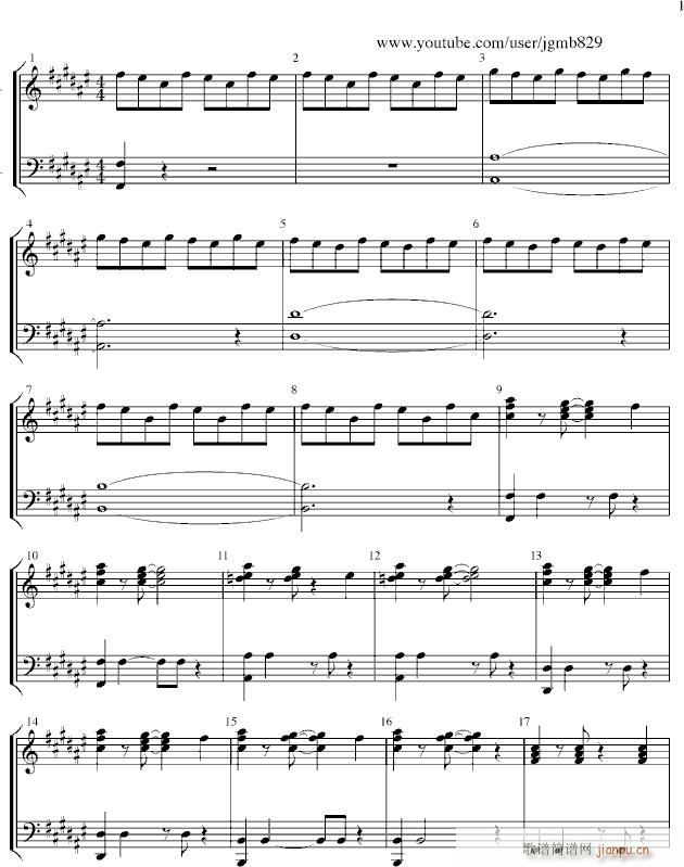 One To Ten(钢琴谱)1