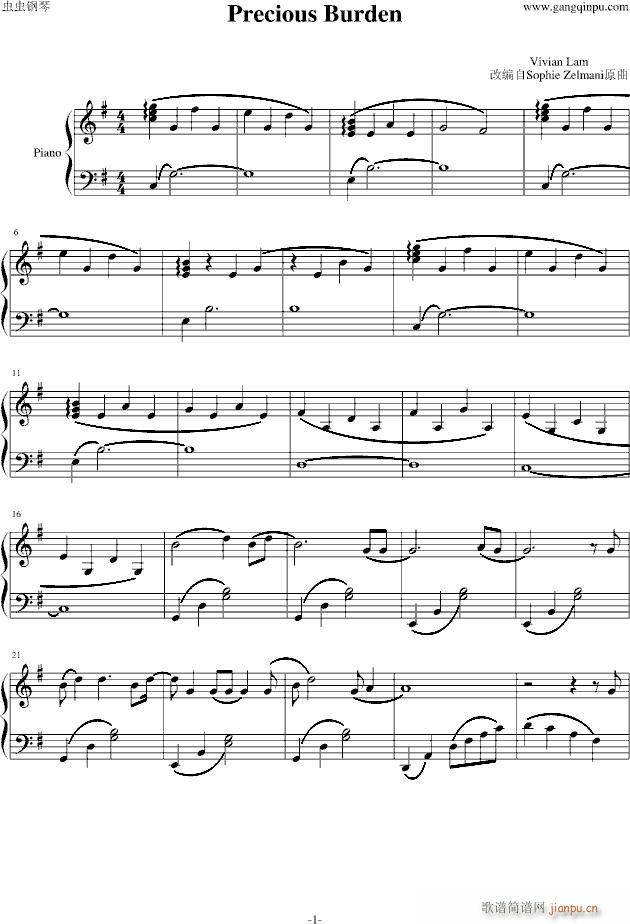 Precious Burden(钢琴谱)1