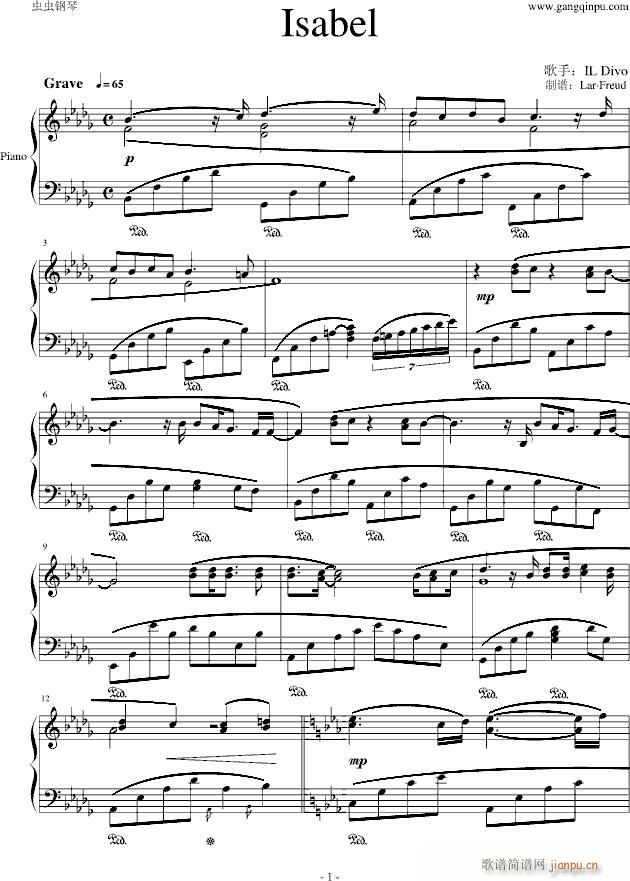 Isabel(钢琴谱)1