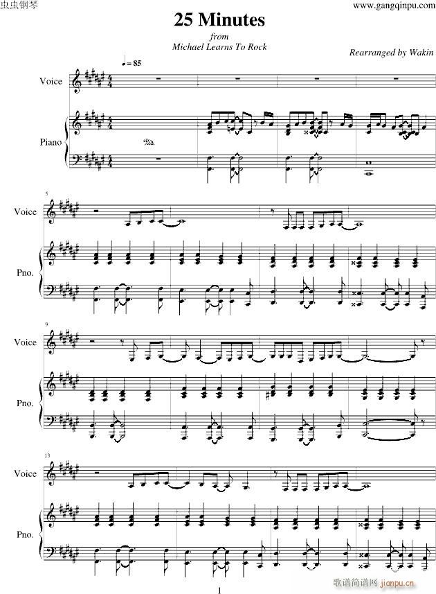 25 minuets(钢琴谱)1