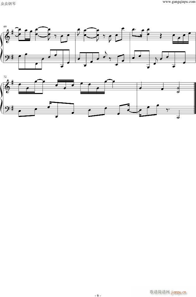 THROUGH THE YEARS(钢琴谱)6