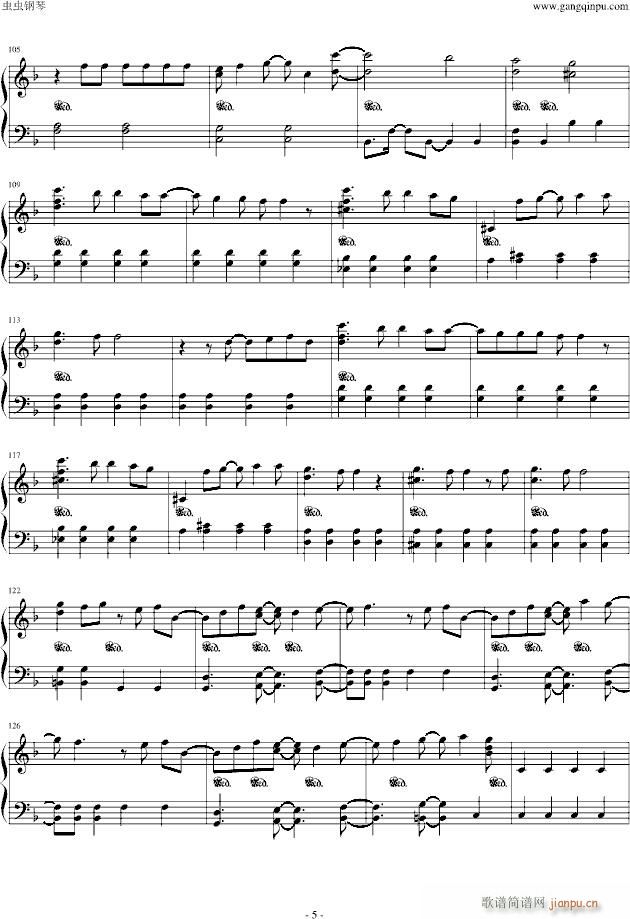 No More Cry(钢琴谱)5