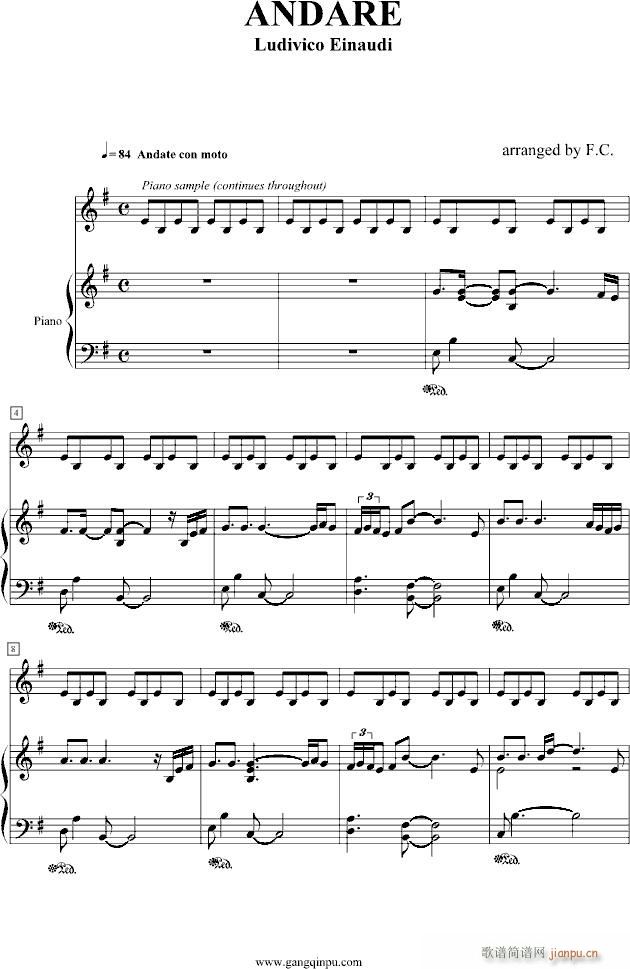 Andare(钢琴谱)1