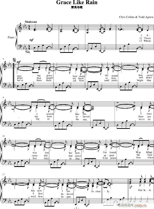 Grace like Rain(钢琴谱)1