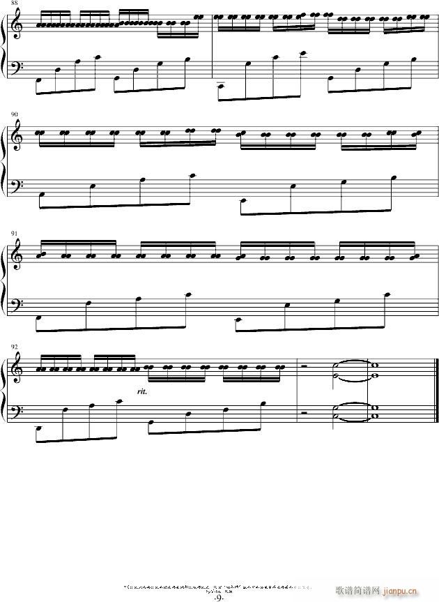 卡农变奏曲Variations(钢琴谱)9