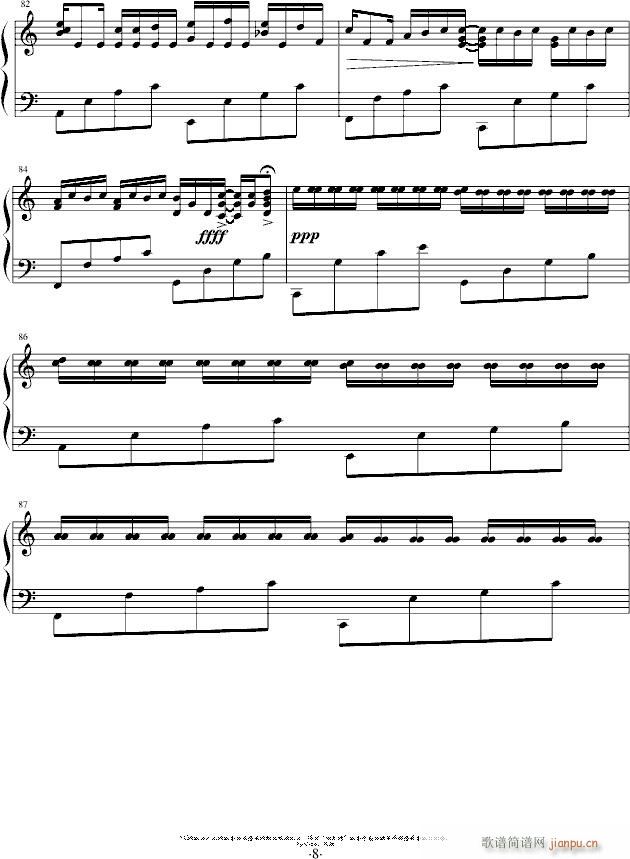 卡农变奏曲Variations(钢琴谱)8