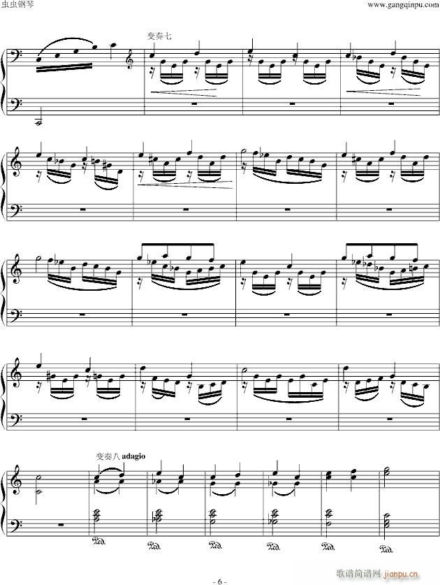 两只老虎钢琴变奏(钢琴谱)6