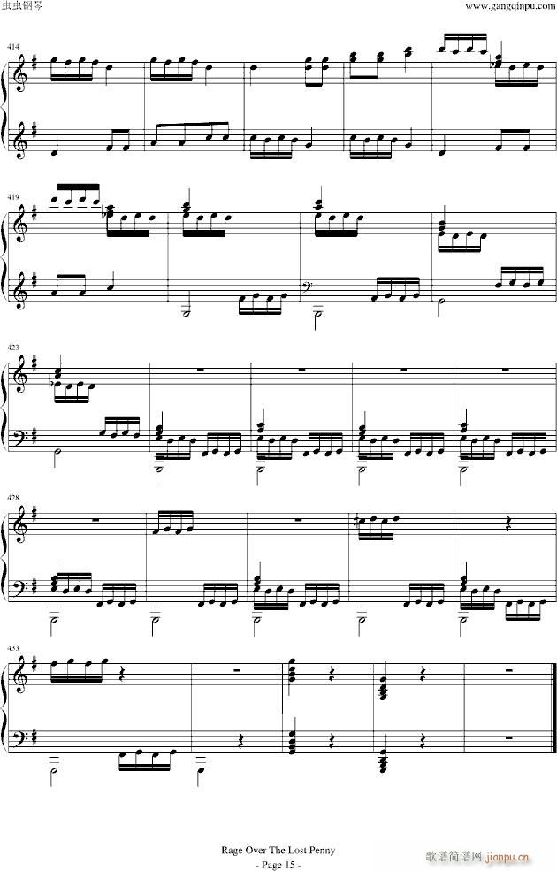 Rage Over The Lost Penny(钢琴谱)15