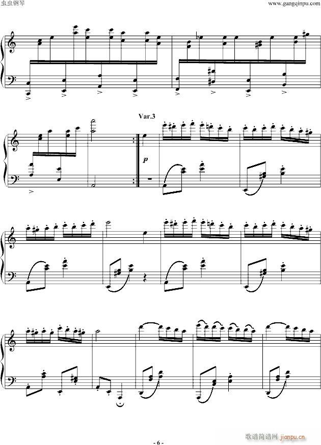 帕格尼尼飞絮曲(钢琴谱)6