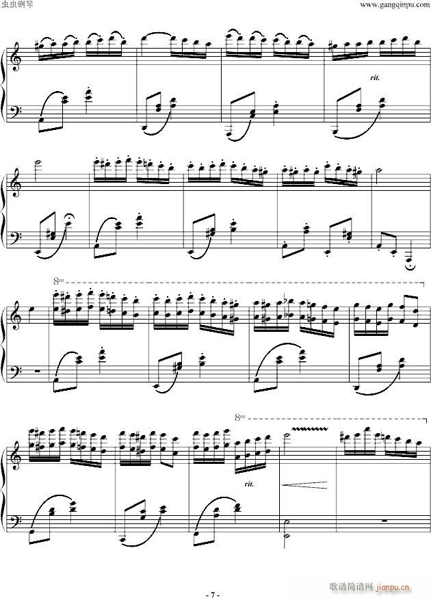 帕格尼尼飞絮曲(钢琴谱)7