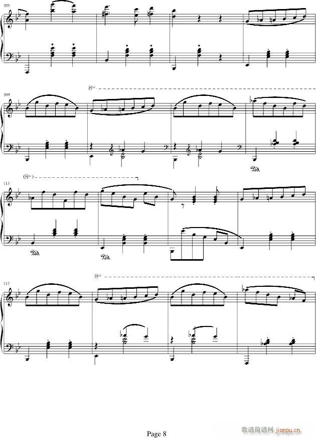 b小调叙事曲(钢琴谱)8