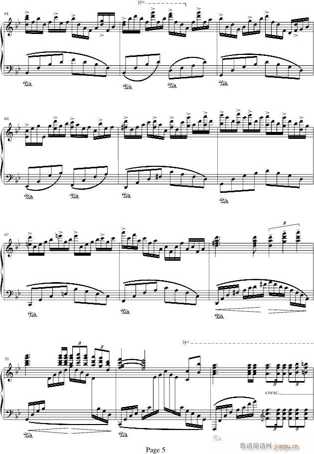 b小调叙事曲(钢琴谱)5