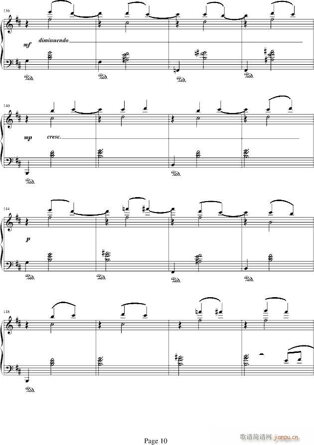 b小调叙事曲(钢琴谱)10