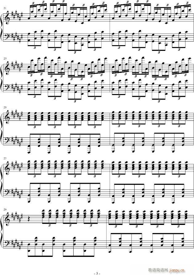 让你没手练习曲(钢琴谱)3