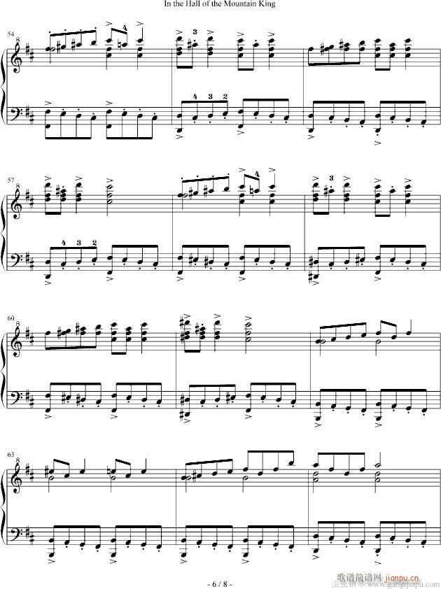 In the Hall of the Mountain King(钢琴谱)6