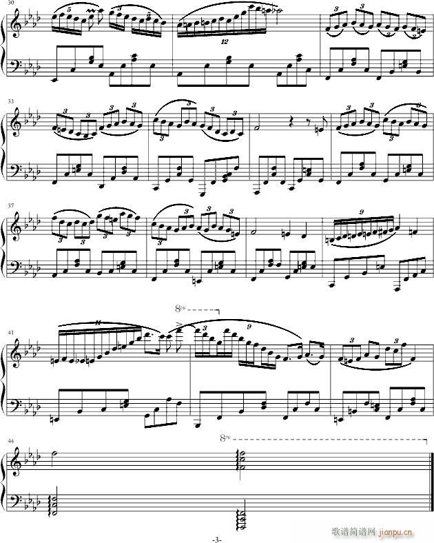 f小调夜曲(钢琴谱)3