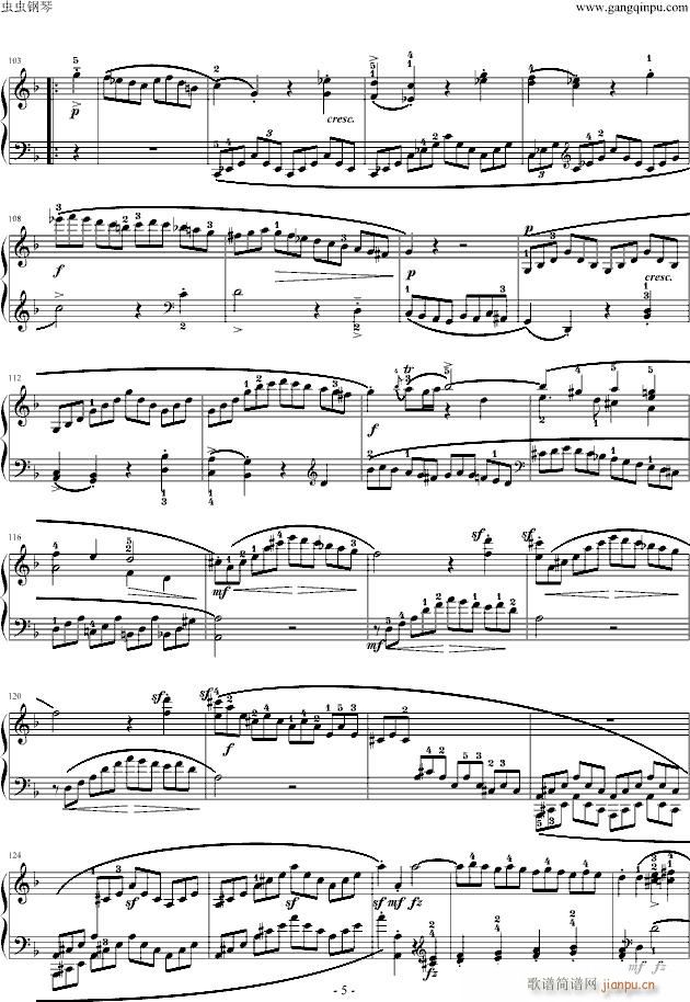 莫扎特F大调钢琴奏鸣曲K533(钢琴谱)5