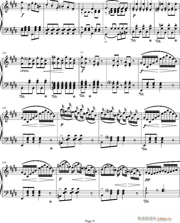 E大调回旋随想曲(钢琴谱)9