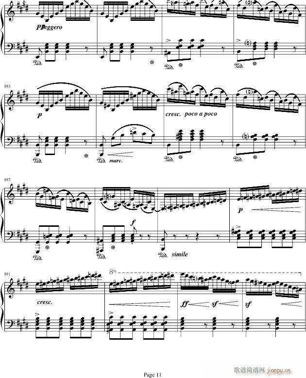 E大调回旋随想曲(钢琴谱)11