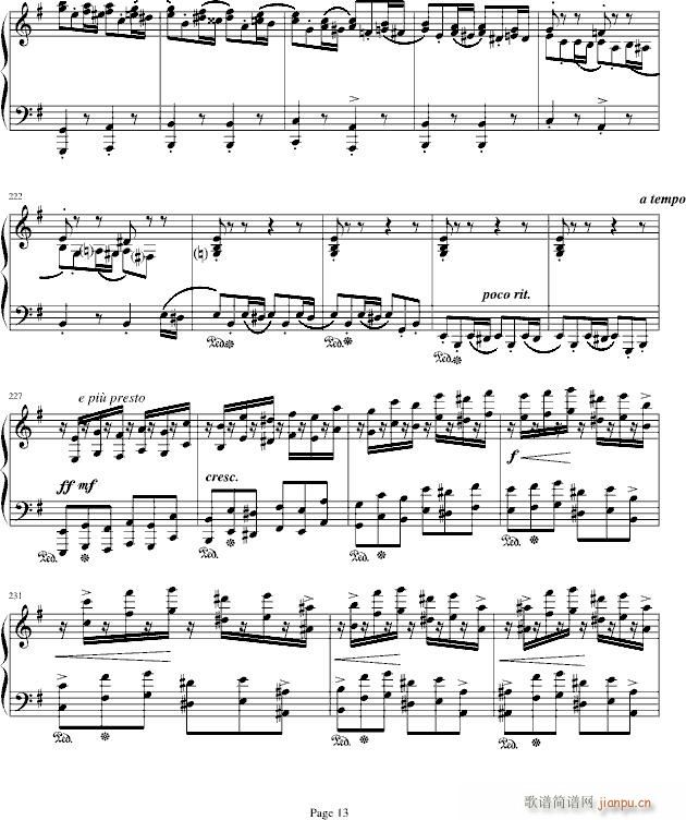 E大调回旋随想曲(钢琴谱)13