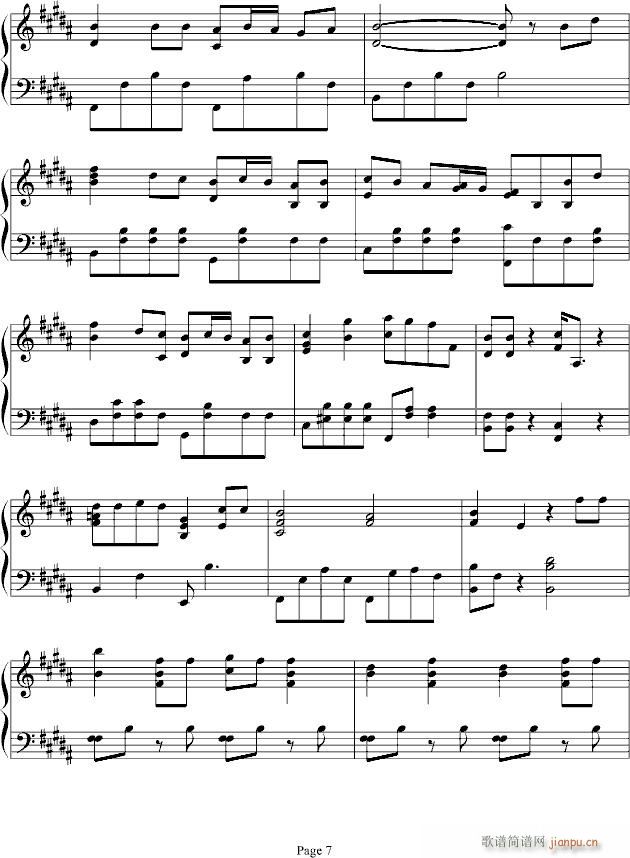 古老的大鐘(钢琴谱)7