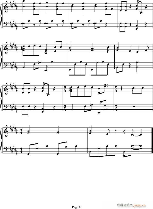 古老的大鐘(钢琴谱)8