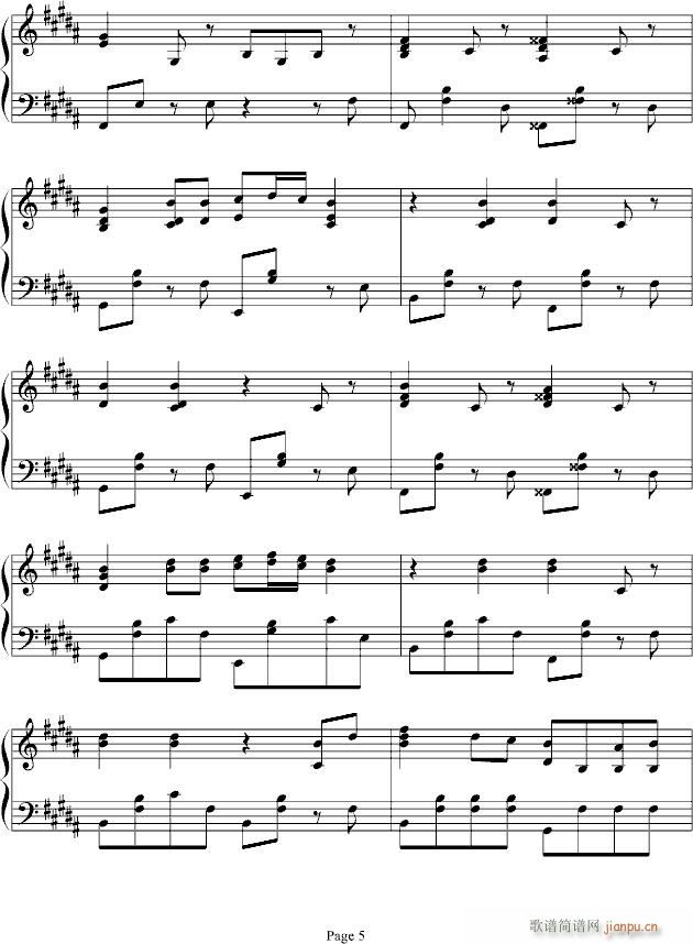 古老的大鐘(钢琴谱)5