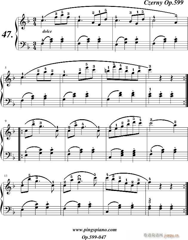 车尔尼599之28(钢琴谱)1