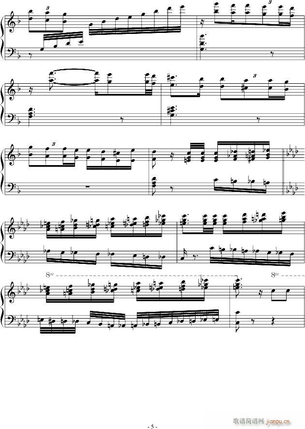 巴黎探戈(钢琴谱)5