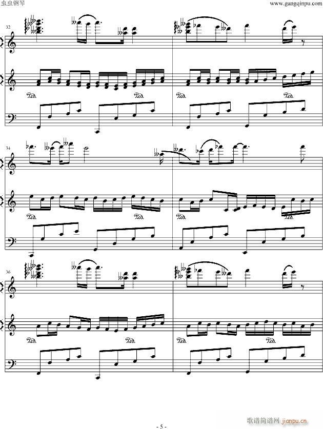 天空之城卡农(钢琴谱)5