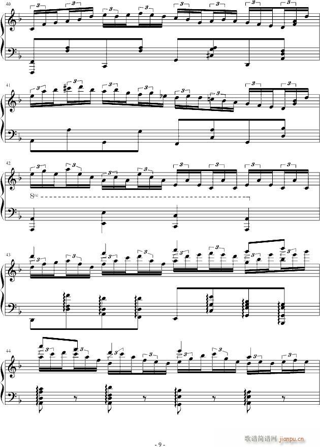 d小调无穷动(钢琴谱)9