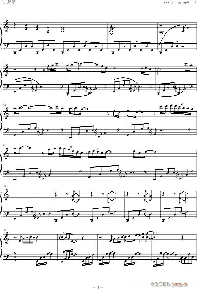 longing&love(钢琴谱)5