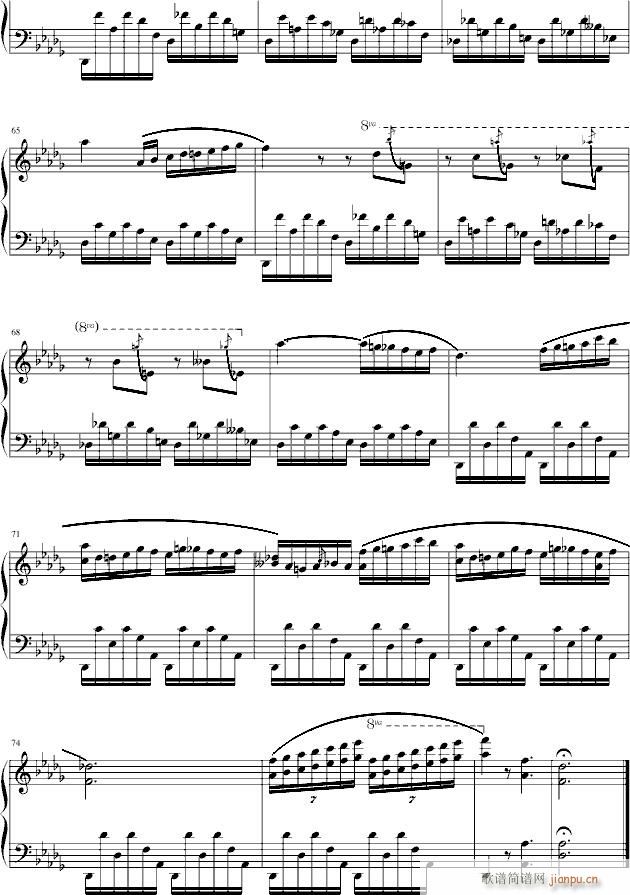 肖邦降D大调夜曲(钢琴谱)6