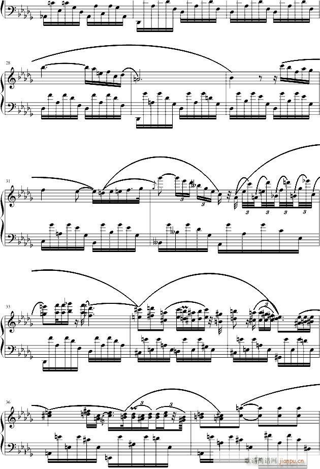 肖邦降D大调夜曲(钢琴谱)3